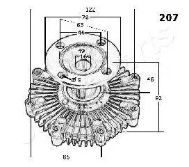 JAPANPARTS VC207 Вискомуфта вентилятора радиатора охлаждения