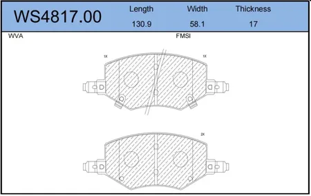 JEENICE WS481700 Колодки торм.передние Jac ,J7,S5