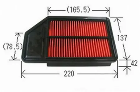 JS ASAKASHI A880J Воздушный фильтр Honda JAZZ 1.3 2003 - 2008, Honda CITY 1.5 2003 - 2006, Honda CITY 1.5 2004 - 2008