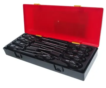 JTC JTCK7091 Набор отверток TORX Т8 Т40 в кейсе 9шт JTC 1 Комплектация отвертки TORX 9 шт ТВ Т9 Т10 Т15 Т20 Т25 Т27 Т30 Т400