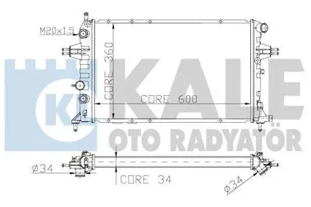 KALE 138300 Радиатор двигателя Opel Astra g Zafira a