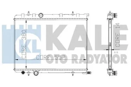 KALE 216999 Радиатор двигателя Peugeot Citroen 307C4 04- 1.4. 1.6I паяный