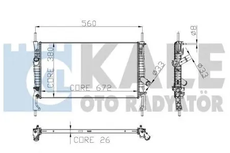 KALE 232200 Радиатор двигателя Ford Transit Transit Tourneo