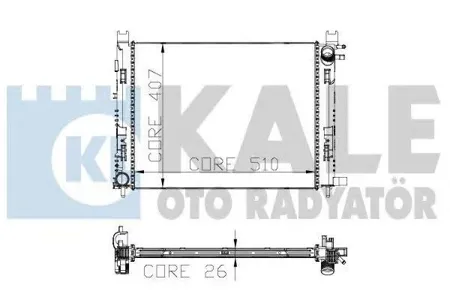 KALE 306000 Радиатор двигателя Lada Renault Vesta Logan II Kaptur Duster 12- AC+ паяный