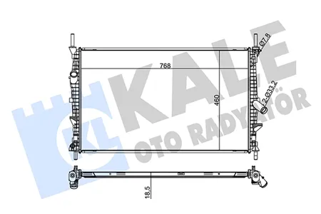KALE 336000 Радиатор двигателя Ford Transit 13- паяный