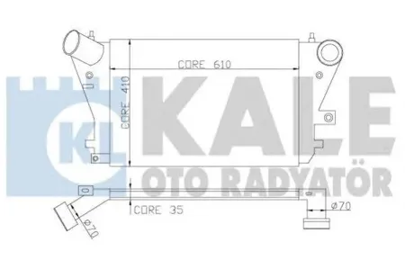 KALE 342100 Радиатор VW Tiguan Passat Jetta 05- интеркулера паяный
