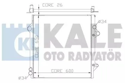 KALE 342180 Радиатор двигателя AT TO Land Cruizer 120
