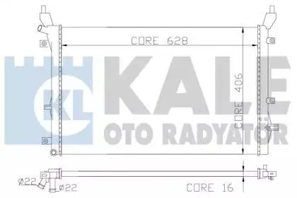 KALE 342220 Радиатор двигателя VAG Golf Octavia 03- паяный