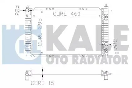 KALE 342260 Радиатор двигателя Daewoo Matiz -00 0.8 AT паяный