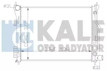 KALE 342280 Радиатор двигателя Hyundai Kia Solaris RIO 10- AT паяный