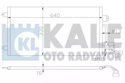 KALE 342395 Конденсер VAG Polo Rapid 10-
