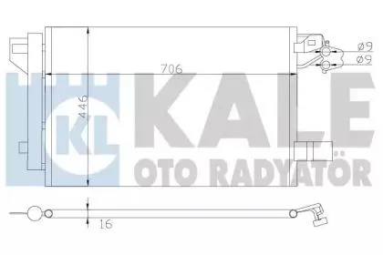 KALE 342480 Радиатор кондиционера VW TranSporter T5 (09-) 2.0TD паяный
