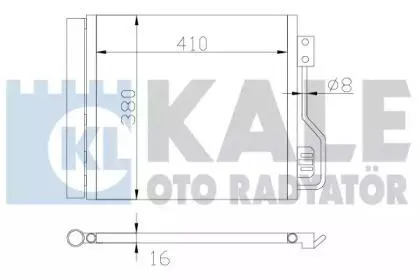 KALE 342545 Радиатор кондиционера Smart Fortwo 07-