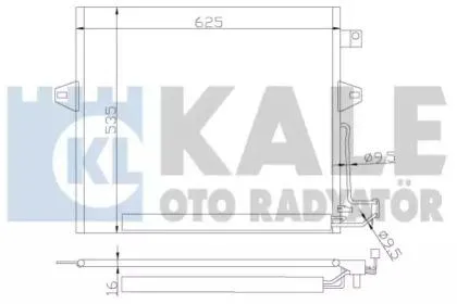 KALE 342630 Радиатор кондиционера Mercedes ML (W164)GL (05-)
