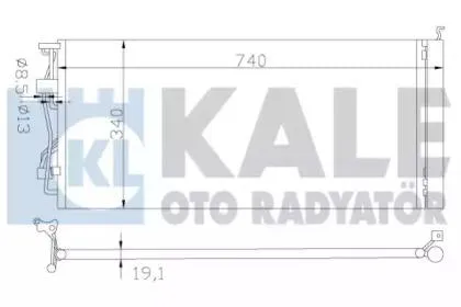 KALE 343005 Радиатор кондиционера Hyundai Sonata (04-) паяный