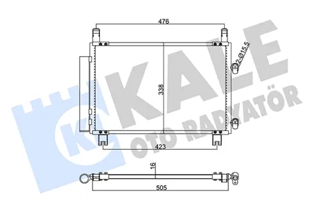 KALE 343110 Радиатор кондиционера DAIHUTSU CHARADE- Toyota YARIS