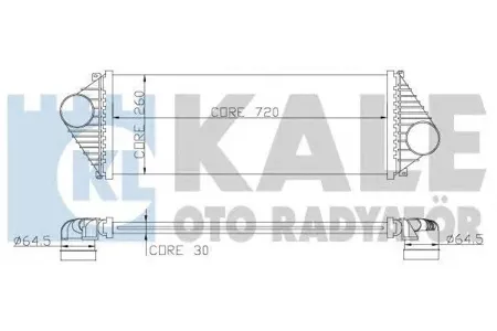 KALE 343200 Радиатор интеркулера Mercedes Sprinter (95-)VW LT (97-) паяный