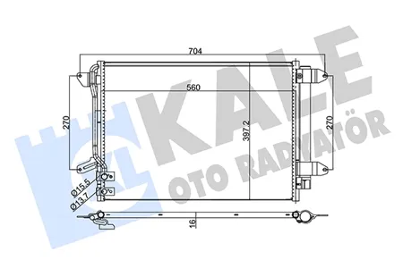 KALE 343285 Радиатор VW Jetta Golf VI 11- кондиционера
