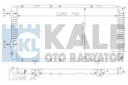 KALE 344340 Радиатор охлаждения Fiat sollers Ducato (94-) паяный