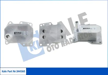 KALE 344560 Радиатор теплообменника масляного фильтра Ford Transit 2.4 06->, 2.2 11-> (rwd)