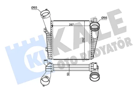 KALE 344740 Радиатор VW Touareg 02- ЛЕВЫЙ интеркулера паяный