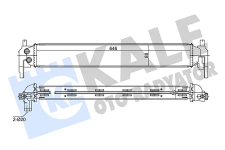 KALE 344780 Интеркулер Audi A1- Seat Ibiza IV Ibiza IV ST Toledo IV- Skoda Fabia II Fabia III Rapid ROOMSTE