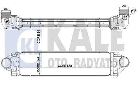 KALE 344930 Интеркулер Rover evoque 2.2td 11>, Land Rover Freelander 2.2td 07, Ford Focus 2.0-2.5