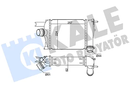 KALE 345115 Радиатор Renault Duster 1.5DCI ARKANA 1.3T 10- интеркулера паяный
