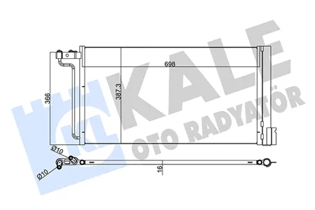 KALE 345220 Радиатор кондиционера Ford Focus III (14-) 1.6i 2.0i паяный