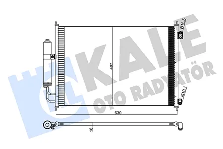 KALE 345275 Конденсер Nissan X-Trail T31 07-