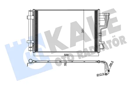 KALE 345455 Радиатор кондиционера Kia CEE D CEE D SW PRO CEE D