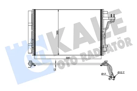 KALE 345470 Радиатор кондиционера Kia Soul II (14-) 1.6i2.0i