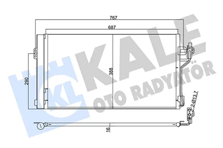 KALE 345760 Конденсер Mercedes Vito , Viano 03-