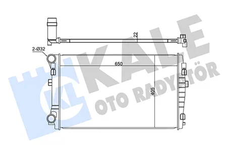 KALE 345840 Радиатор двигателя Skoda VW Octavia Tiguan 13- паяный