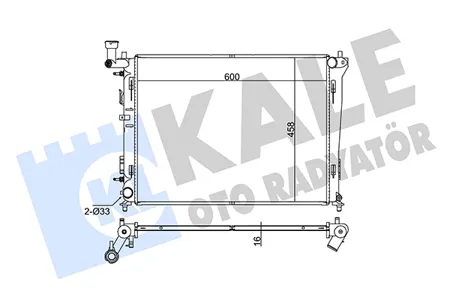 KALE 345930 Радиатор охлаждения Kia Ceed (07-) 1.41.62.0 AT паяный