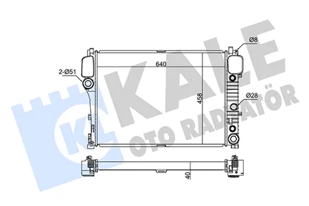 KALE 345970 Радиатор охлаждения Mercedes S (W221) (05-) паяный