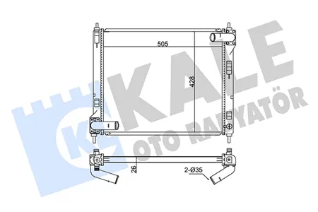 KALE 346005 Радиатор охлаждения Nissan Juke (10-) 1.6t паяный