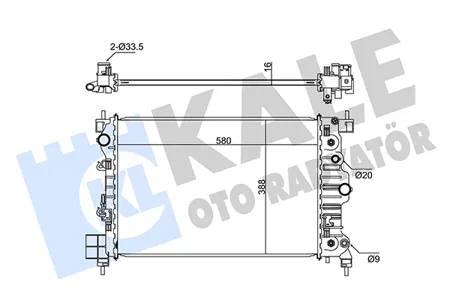 KALE 346080 Радиатор двигателя AT Chevrolet Aveo 12-