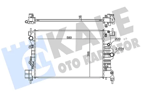 KALE 346085 Радиатор двигателя MT Chevrolet Aveo (T300) 1.6 11-