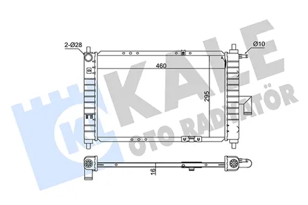KALE 346090 Радиатор двигателя Daewoo Matiz 01- паяный