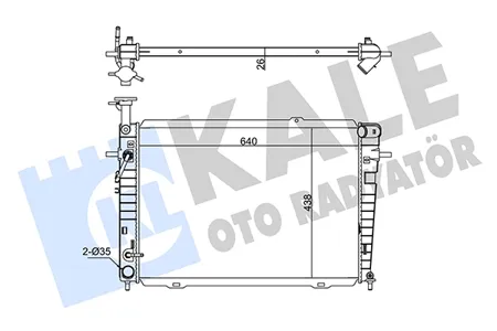 KALE 346140 Радиатор двигателя AT Hyundai Tucson 08-