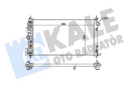 KALE 346185 Радиатор op Insignia 2,0t акпп 08