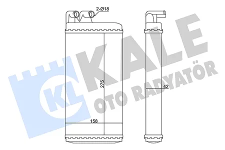 KALE 346240 Радиатор отопителя