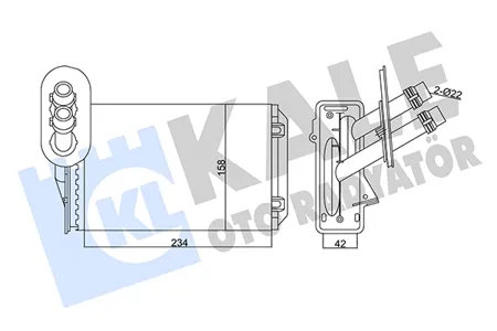 KALE 346255 Радиатор отопителя Audi a3, Seat leon, vw Golf iv, Skoda Octavia i