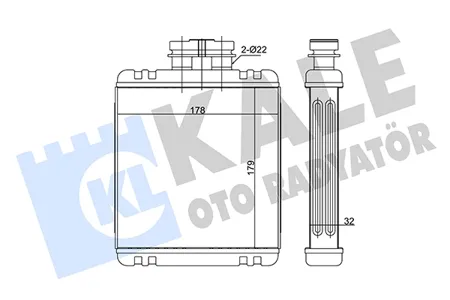 KALE 346260 Радиатор отопителя VW Polo all 02>