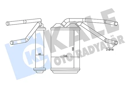 KALE 346320 Радиатор отопителя dae Nexia , Espero