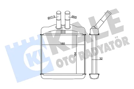 KALE 346330 Радиатор отопителя Daewoo Lanos LAGENZA NUBIRA- ZAZ CHANCE SENS HEATER