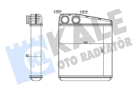 KALE 346405 Радиатор отопителя рено Clio 3 -+ac