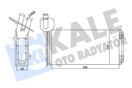 KALE 346450 Радиатор отопителя VW TranSporter IV HEATER