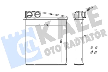 KALE 346455 Радиатор отопителя VW Tiguan (08-)
